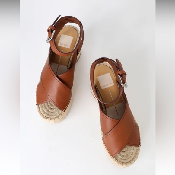 Dolce Vita Carsie Brown Leather Espadrille Wedges size 10 NWT - Picture 4 of 6